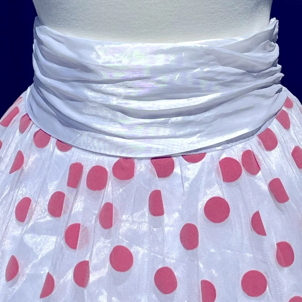 Betsey Johnson Pink Polka Dot Net Skirt NWT